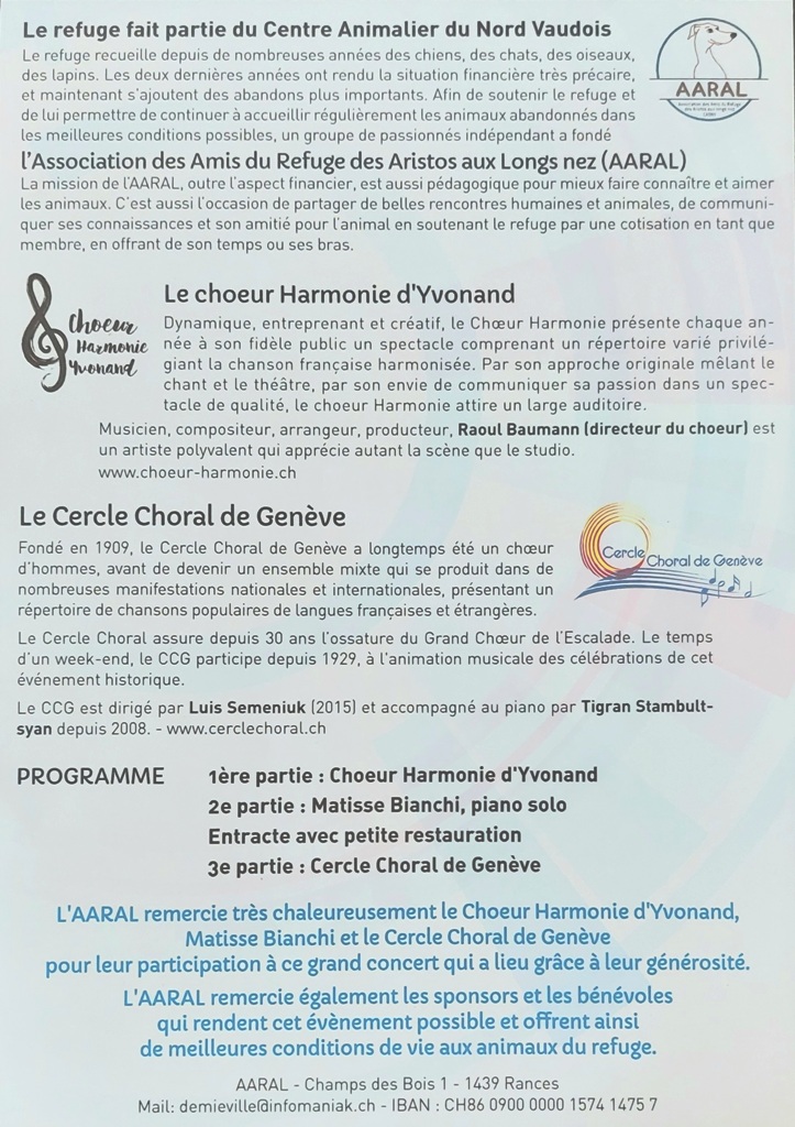 Concert pour AARAL